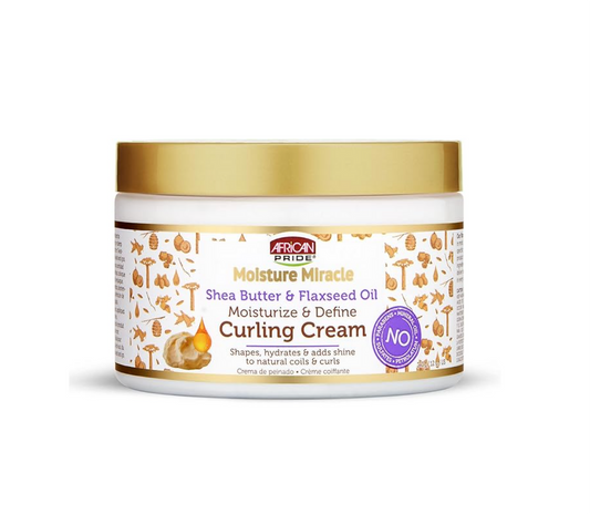 African Pride Moisture Miracle Shea Butter & Flaxseed Oil Curling Cream 340g(12oz)